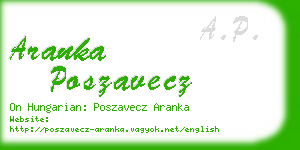 aranka poszavecz business card